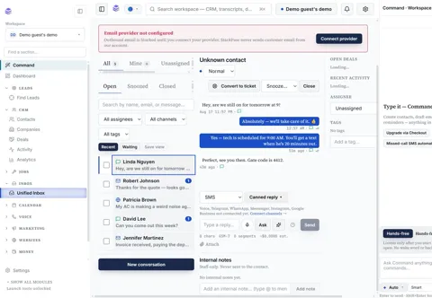 Real StackPass Unified Inbox preview